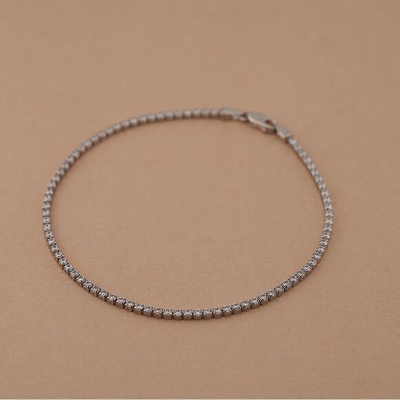 14K Real Gold Tennis Bracelet | Perfect Birthday Gift for Her | Minimal Jewelry - Picture 6 of 10